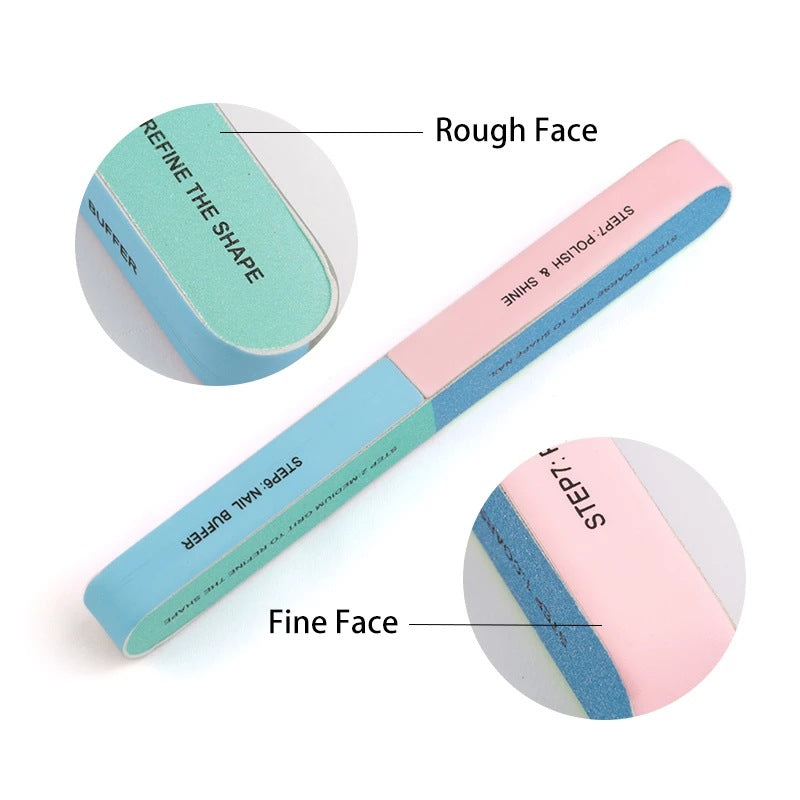 [Nail Cuticle Polish Strip Tool] 7 Sides Nail Cuticle Polish Strip Tool - Easy Manicure and Pedicure with Clean Cut