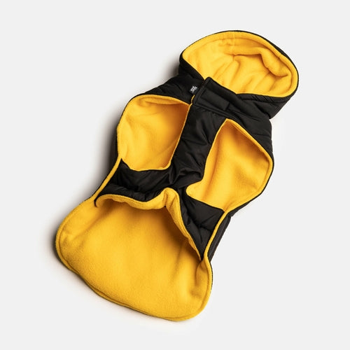 🖤 Jackson Dog Jacket – Black Water-Resistant Coat with Cold Alert™