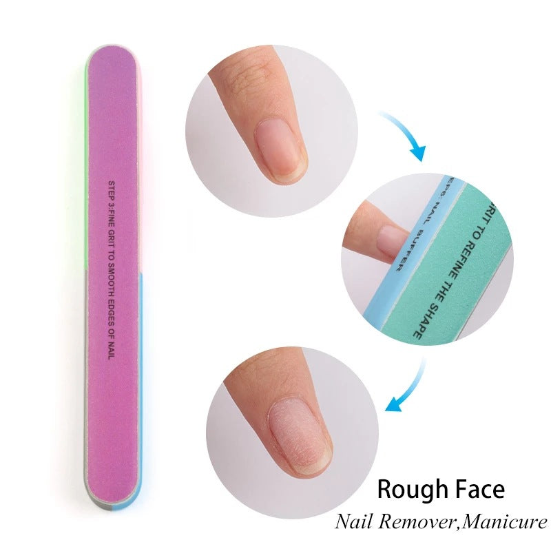 [Nail Cuticle Polish Strip Tool] 7 Sides Nail Cuticle Polish Strip Tool - Easy Manicure and Pedicure with Clean Cut